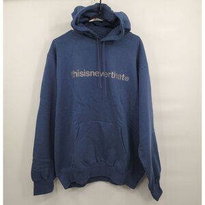 thisisneverthat T-Logo Hoodie Men Size XL NWT Heavy Cotton Deep Water